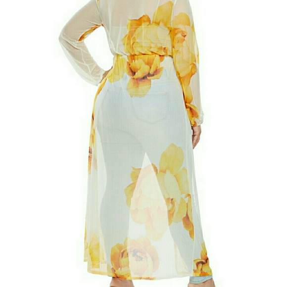Joyce Leslie Tops - Floral duster